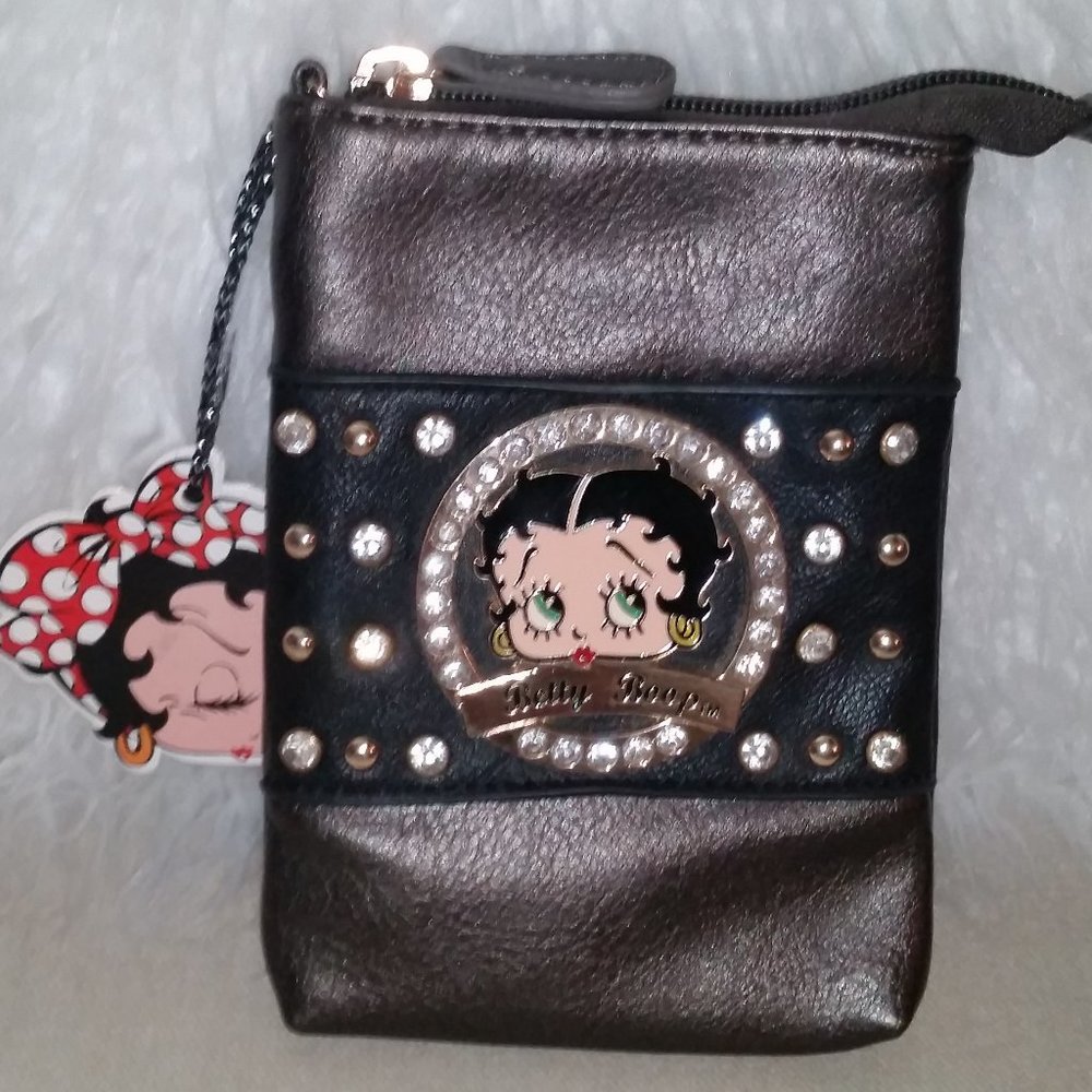 HOST PICK Betty Boop studded sequined wristlet NWT